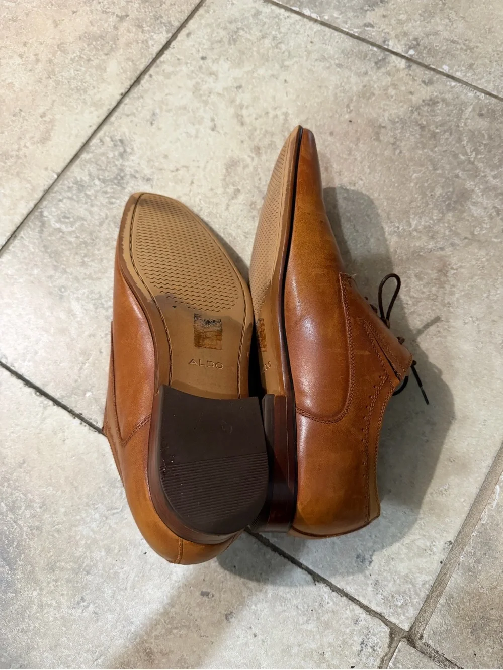 Aldo Men's Classic Leather Dress Shoes - Tan